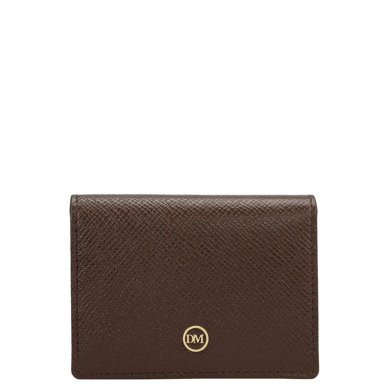 دا ميلانو 5 Slots Leather Card Case - Walnut